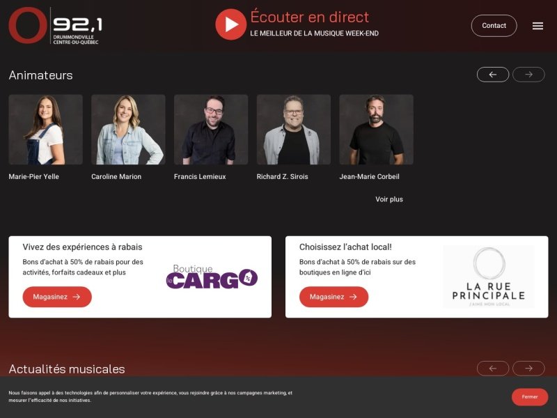 Aperçu de CJDM-FM – O 92,1