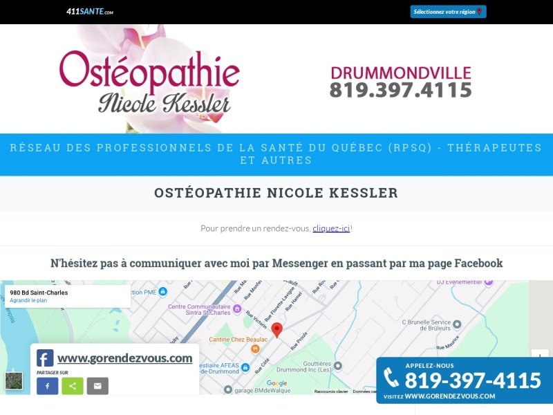 Aperçu de Ostéopathie périnatale Nicole Kessler | Drummondville