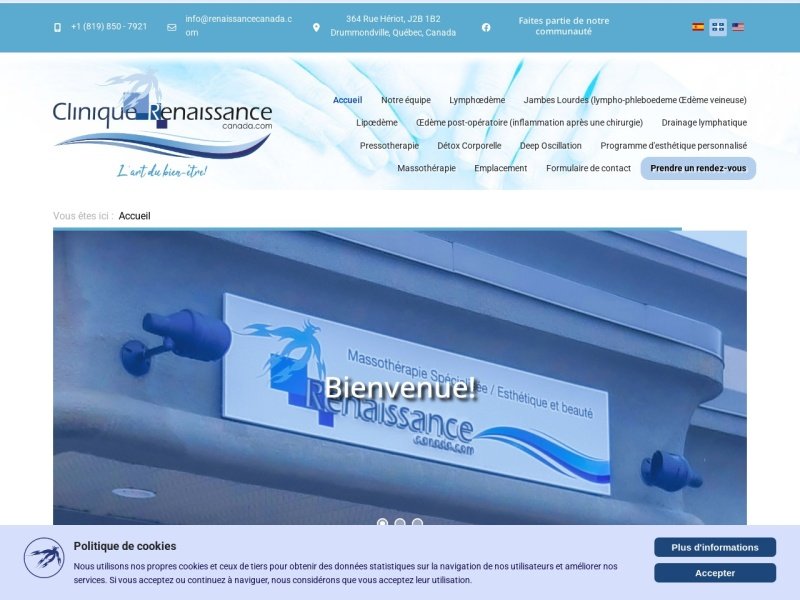 Aperçu de Clinique Renaissance - Drainage lymphatique Spécialisé.