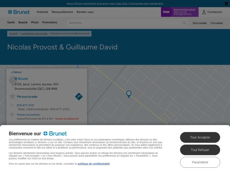 Aperçu de Pharmacie Nicolas Provost et Guillaume David (Drummondville) Inc.
