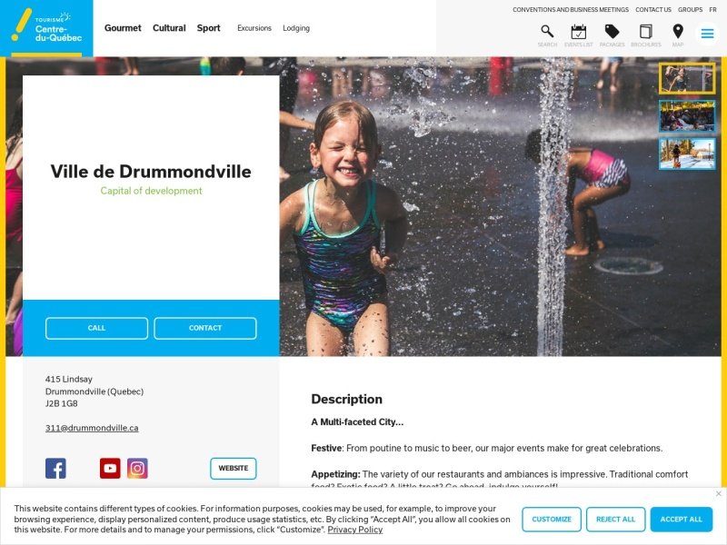 Aperçu de Tourisme Centre-du-Québec – Drummondville