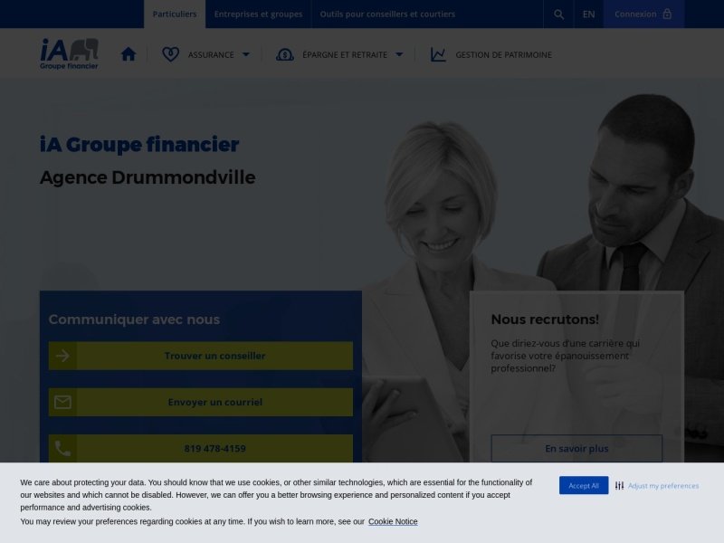 Aperçu de iA Groupe financier : Agence Drummondville