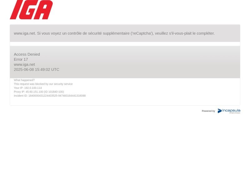 Aperçu de IGA extra Sobeys Capital inc. (Drummondville)