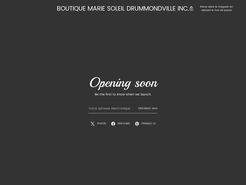 Aperçu de Boutique Marie Soleil Drummondville Inc.
