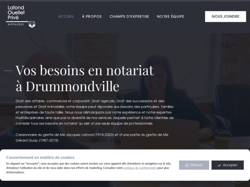 Aperçu de Lafond Ouellet Privé, notaires