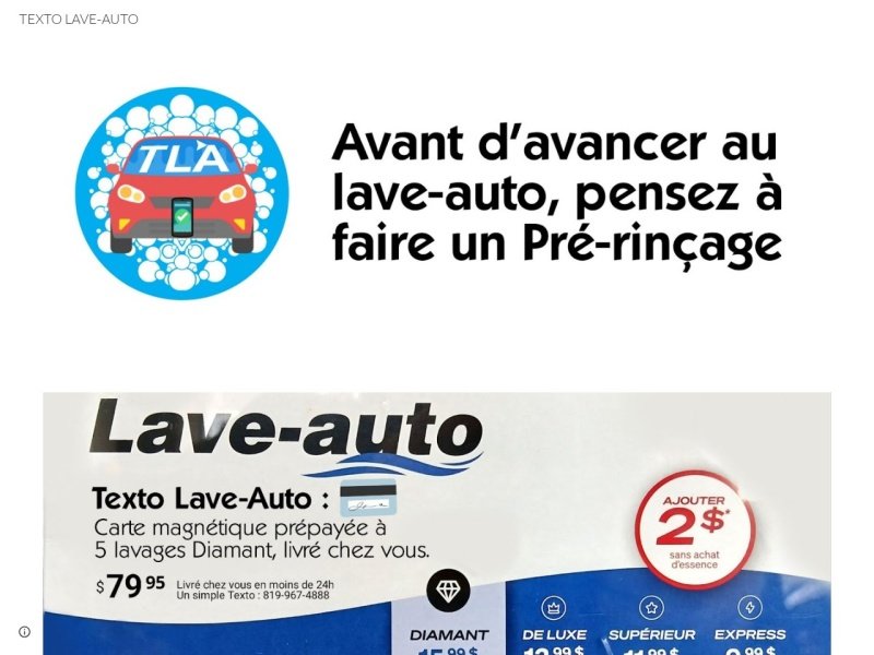 Aperçu de Texto Lave-Auto