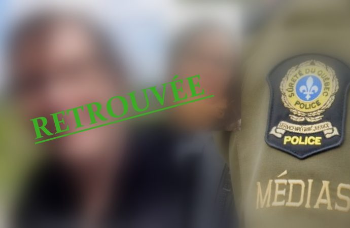 Avis de recherche levé : la femme a été retrouvée saine et sauve, confirme la SQ